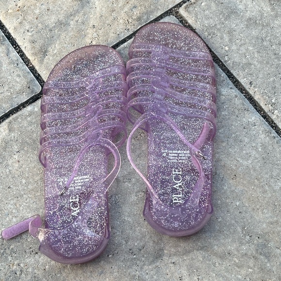 The Children's Place Other - Children’s Place Purple Glitter Jelly Sandals